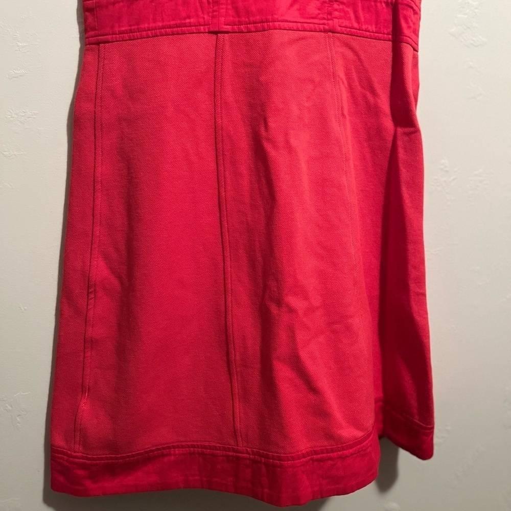 Banana Republic Seamed Button Down Red Mini Dress Size 8P Preppy Cocktail Hour - Picture 13 of 13